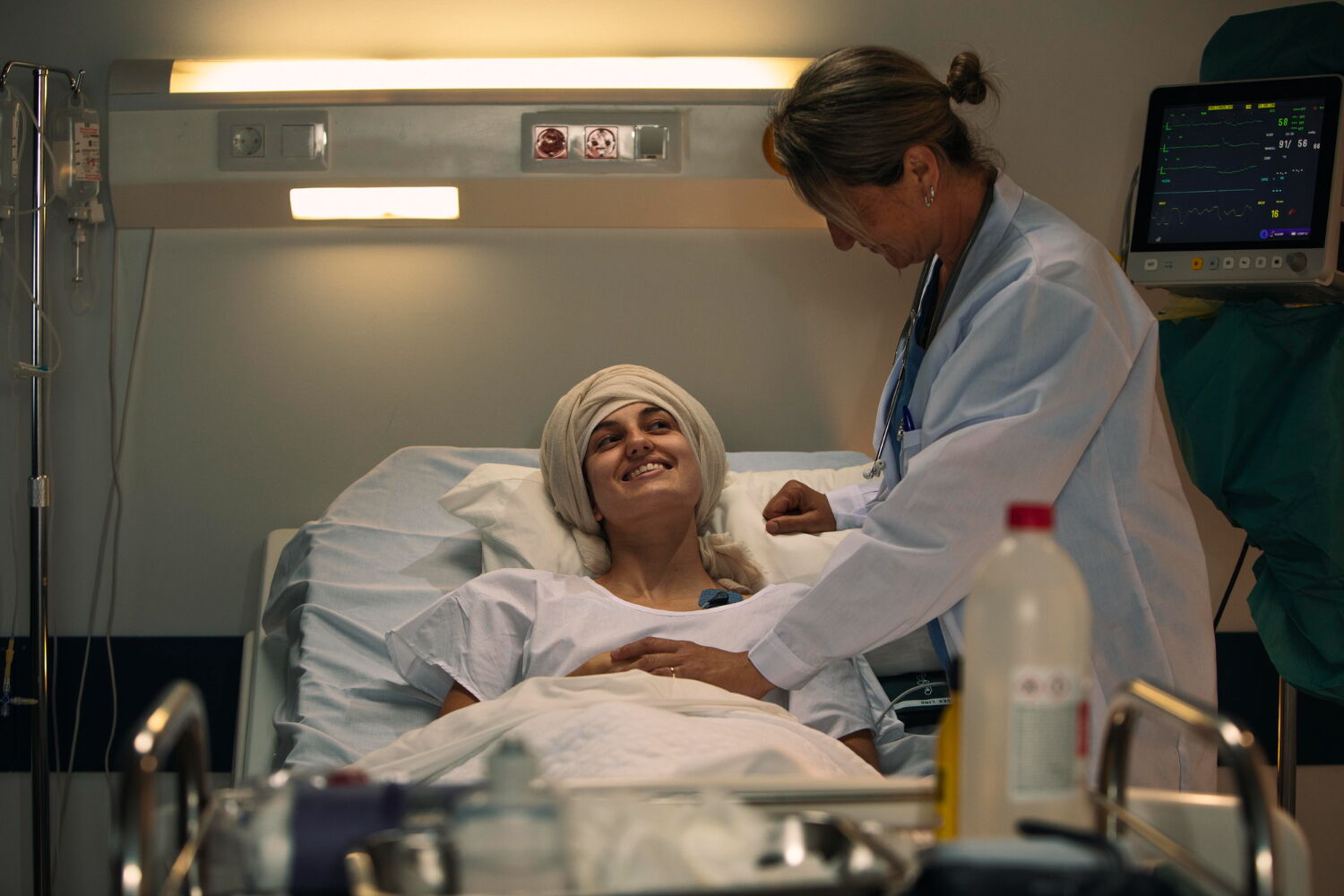 Oncology specialist reviewing cancer scans
